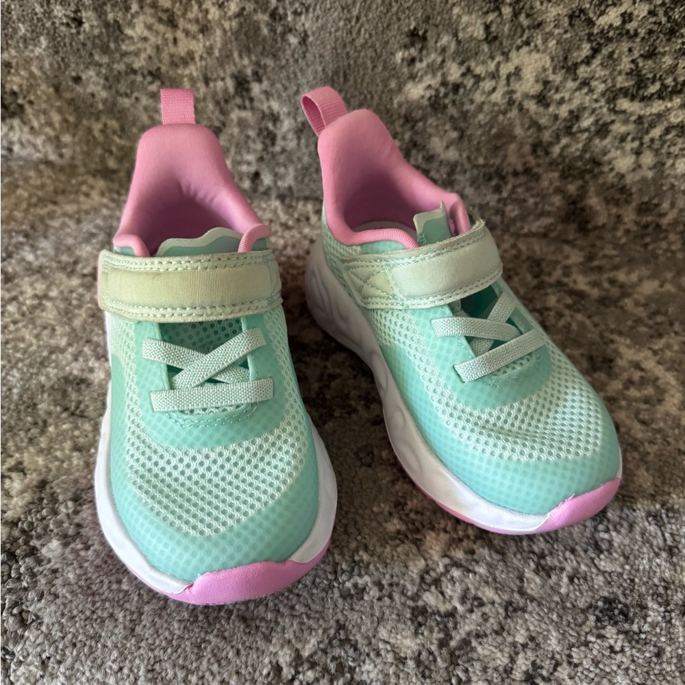 All in Motion Mint and Pink Kids Sneakers